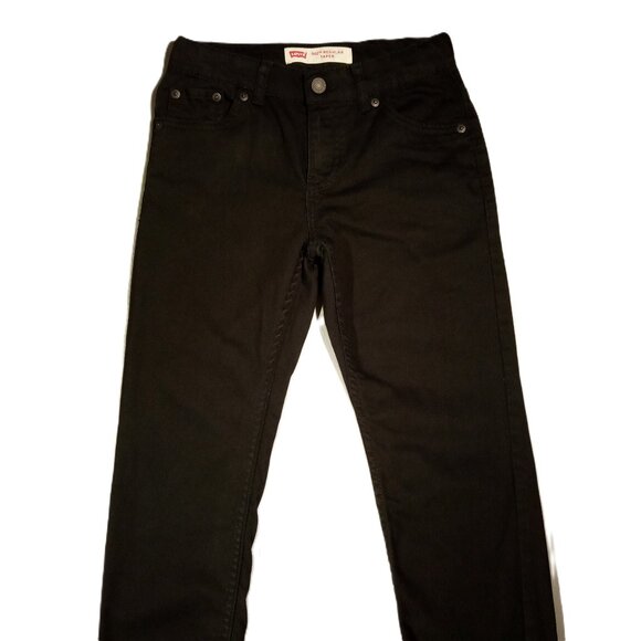 Levi's 502 Regular Taper Fit Jeans/Pants Boys 10 Black 25x25 Adj Waist GUC - Picture 1 of 11